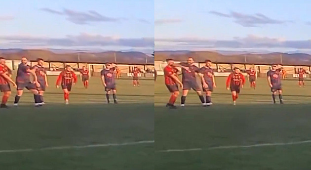 Brutální zákrok ve velšské soutěži řeší policie. Fotbalistu klub vyhodil