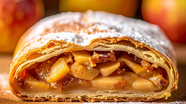 Jablečný štrúdl: Díky mému receptu vám zmizí dřív, než stihne vychladnout